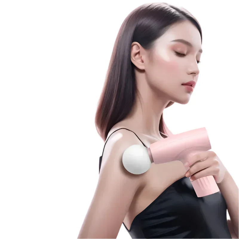 Mini Deep Tissue Massage Gun Handheld Muscle Therapy Pink-2