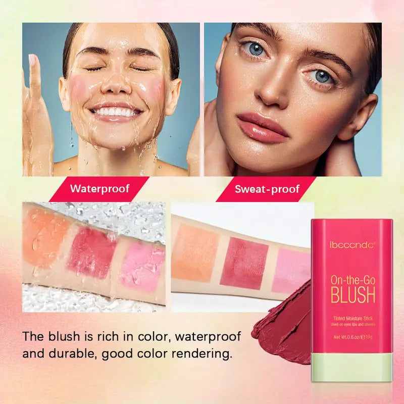Hydrating Lip and Cheek Cream Stick - Your Natural Blush and Highlight Duo-3